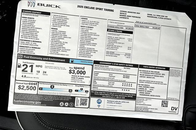 new 2025 Buick Enclave car, priced at $51,105