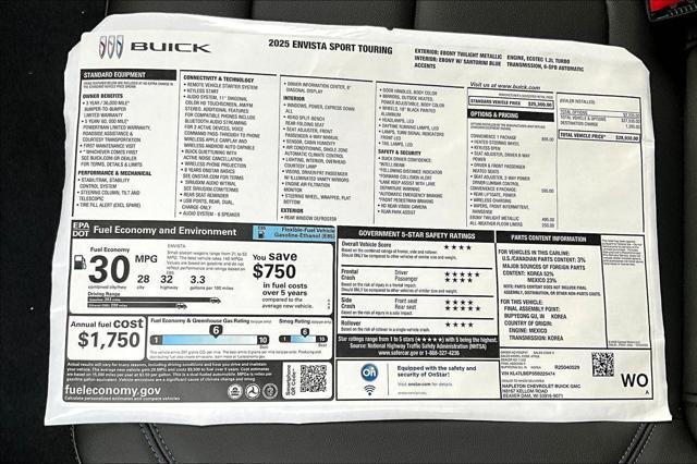 new 2025 Buick Envista car, priced at $28,930