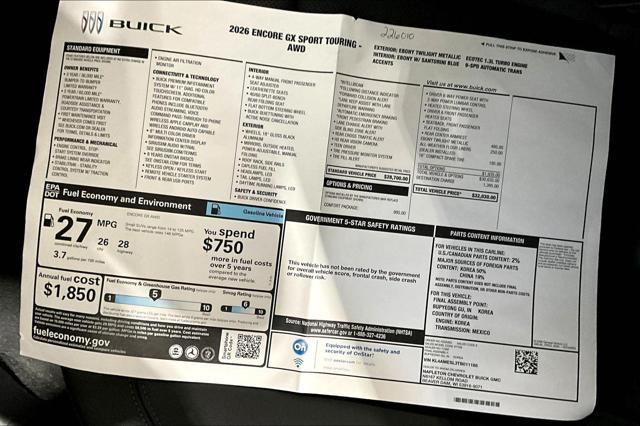 new 2026 Buick Encore GX car, priced at $32,030