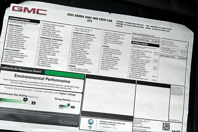 new 2025 GMC Sierra 2500 car, priced at $83,986