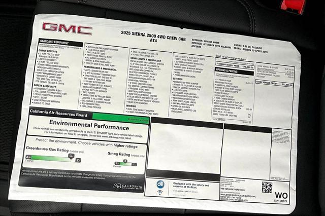 new 2025 GMC Sierra 2500 car, priced at $72,499