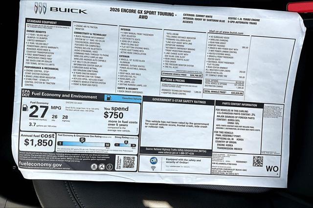 new 2026 Buick Encore GX car, priced at $32,630