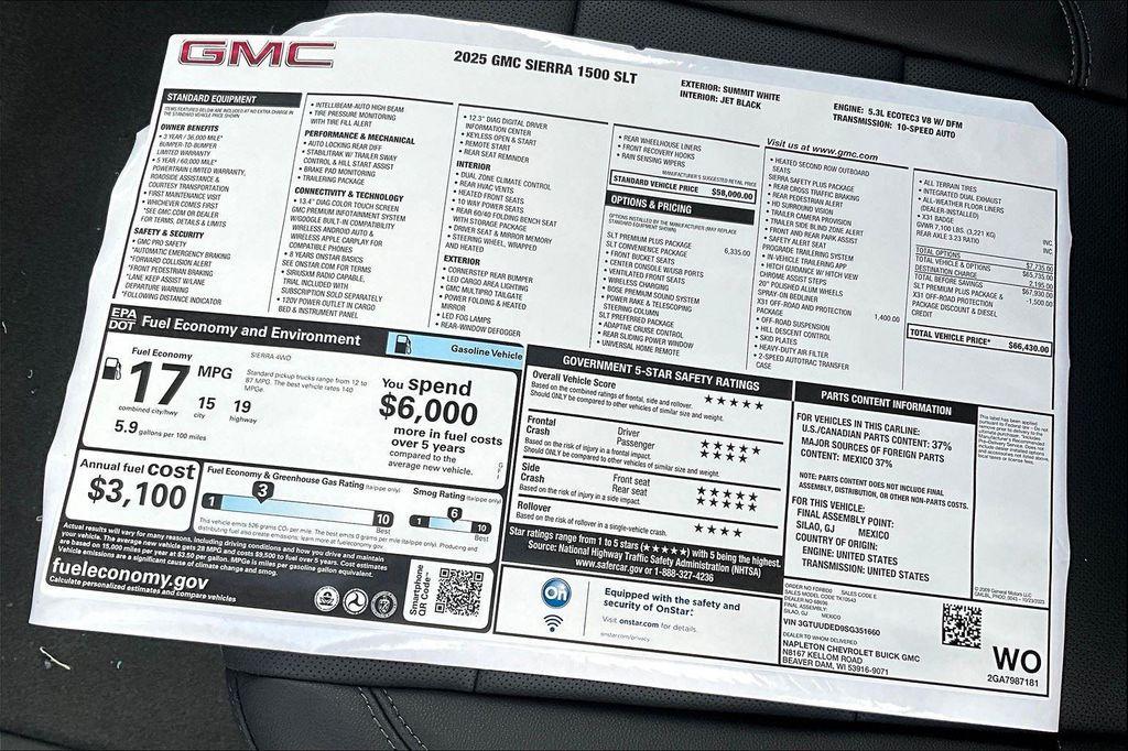 new 2025 GMC Sierra 1500 car, priced at $56,202