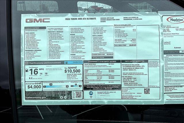 new 2025 GMC Yukon car, priced at $98,965
