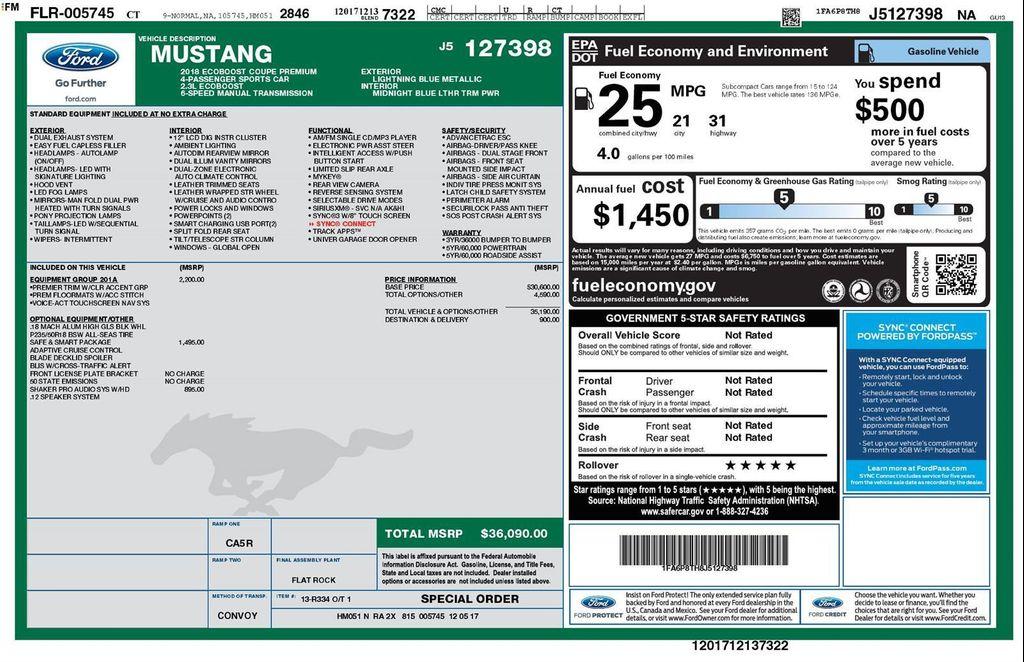 used 2018 Ford Mustang car, priced at $21,995