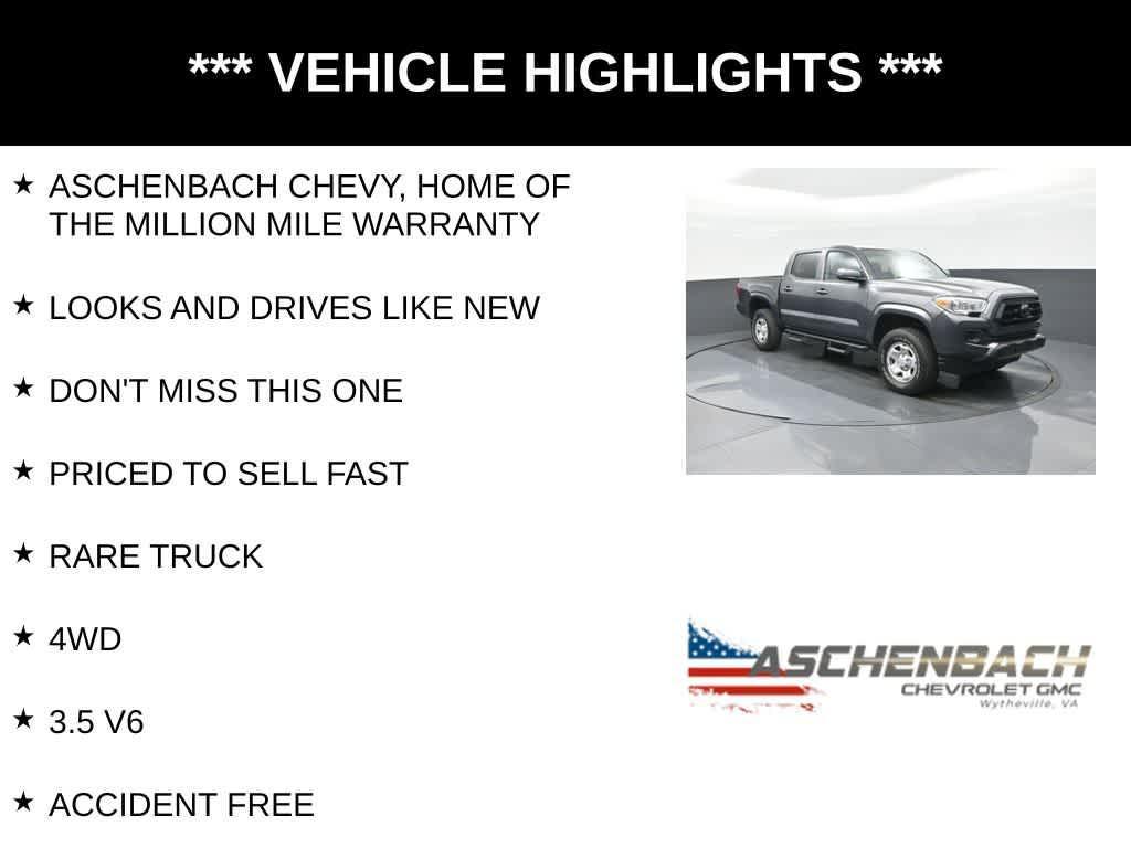 used 2021 Toyota Tacoma car, priced at $35,008