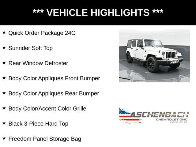 used 2016 Jeep Wrangler Unlimited car, priced at $24,339