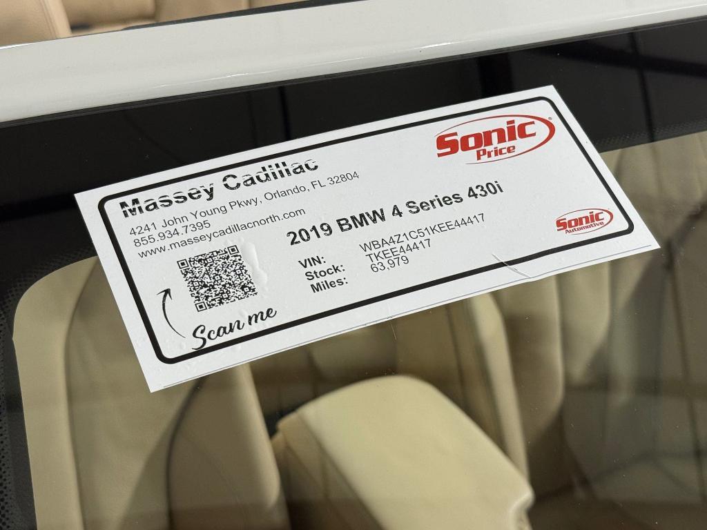 used 2019 BMW 430 car, priced at $22,998