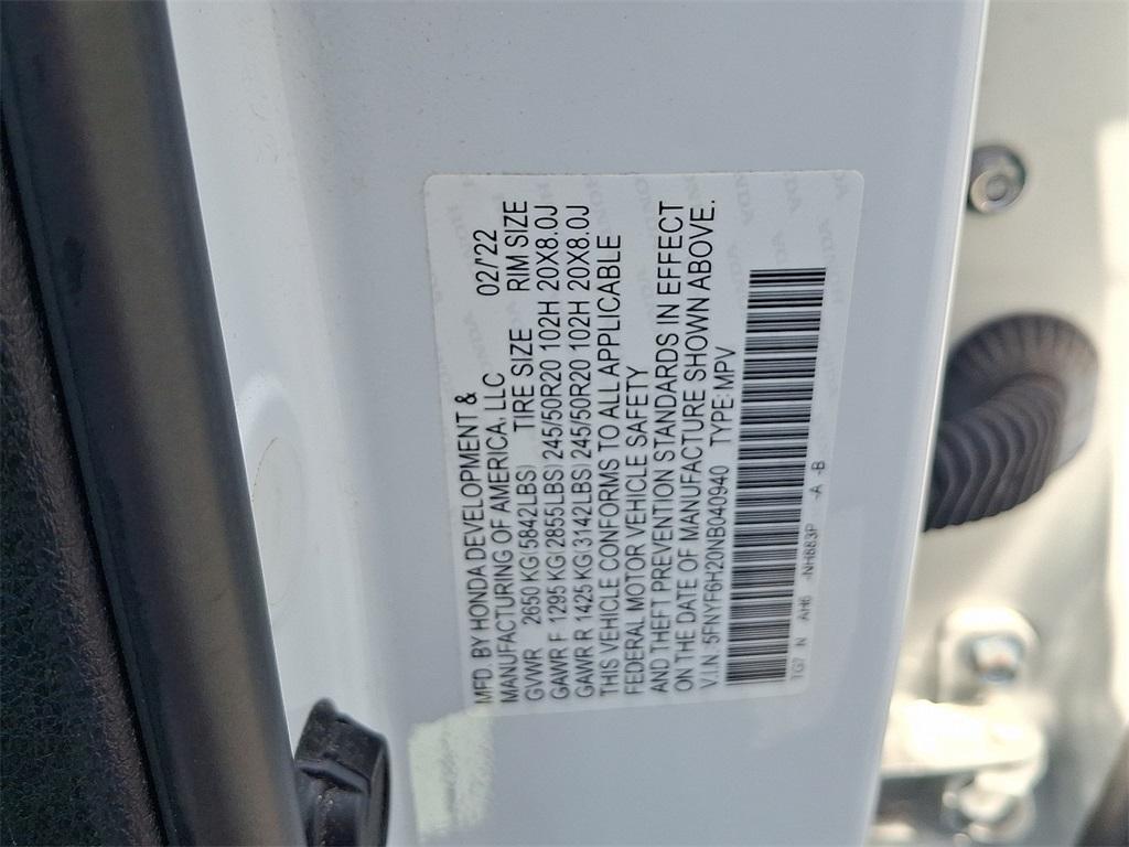 used 2022 Honda Pilot car, priced at $32,855