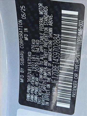 new 2025 Subaru BRZ car, priced at $36,062