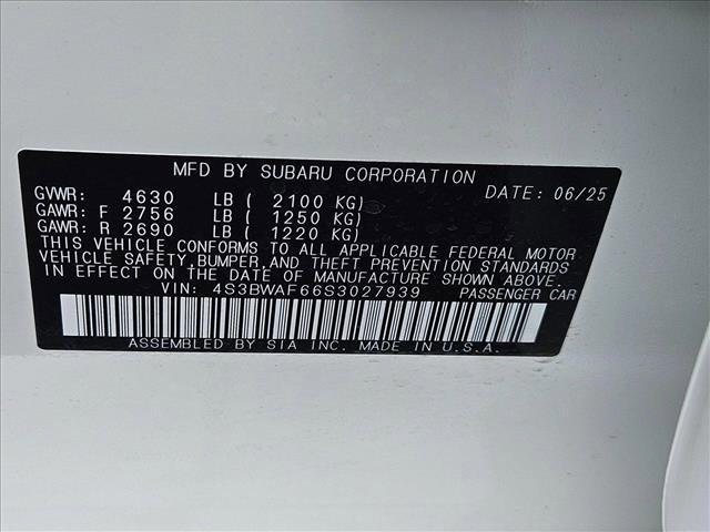 new 2025 Subaru Legacy car, priced at $31,416