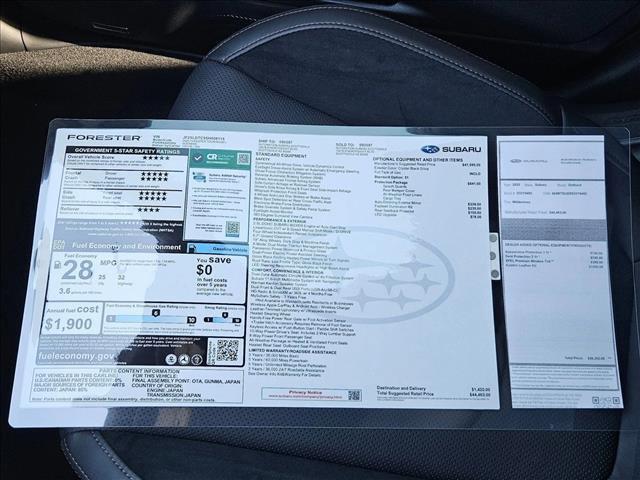 new 2025 Subaru Forester car, priced at $41,292