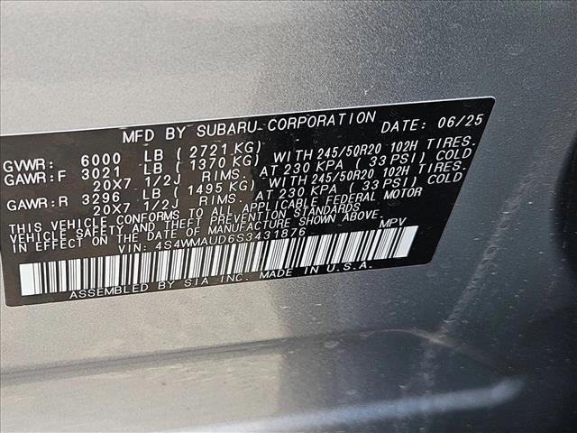 new 2025 Subaru Ascent car, priced at $50,301