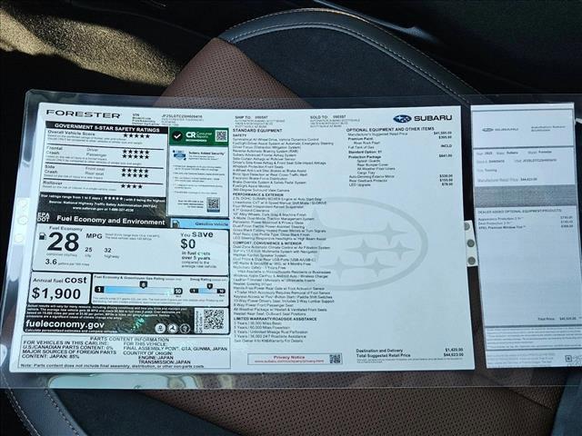 new 2025 Subaru Forester car, priced at $41,515