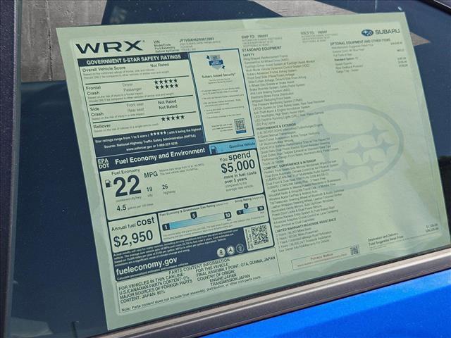 new 2024 Subaru WRX car, priced at $36,229