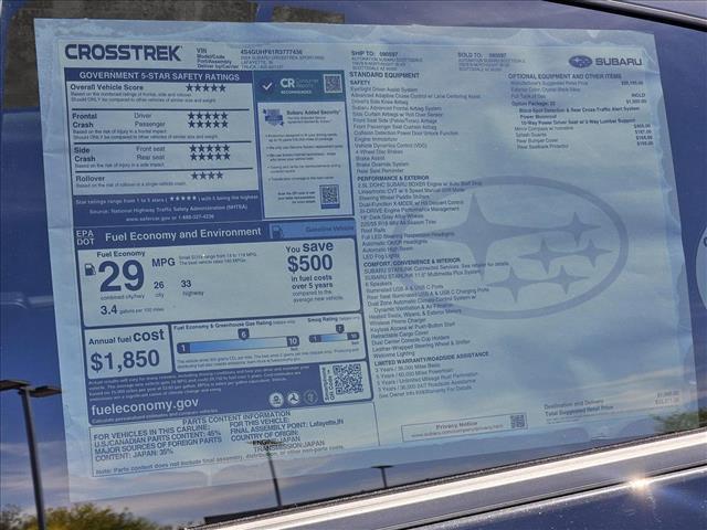 new 2024 Subaru Crosstrek car, priced at $31,250