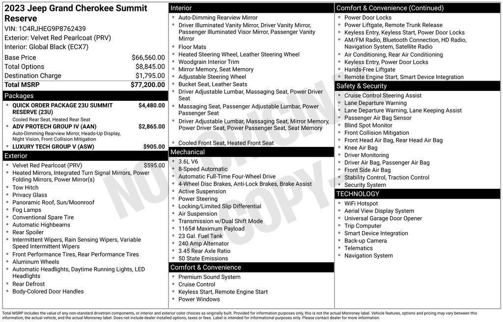 used 2023 Jeep Grand Cherokee car, priced at $43,191