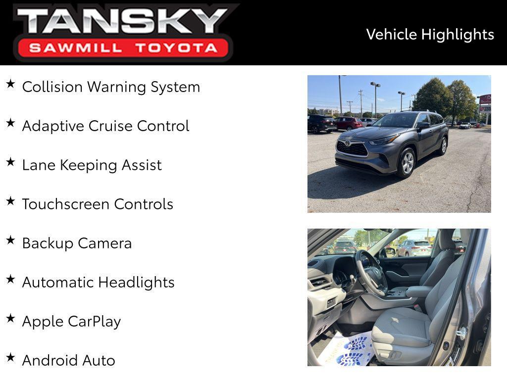 used 2023 Toyota Highlander car, priced at $34,322