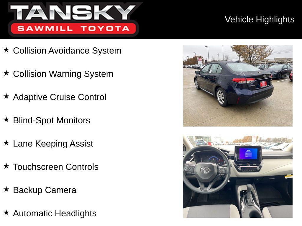 new 2026 Toyota Corolla car, priced at $22,957