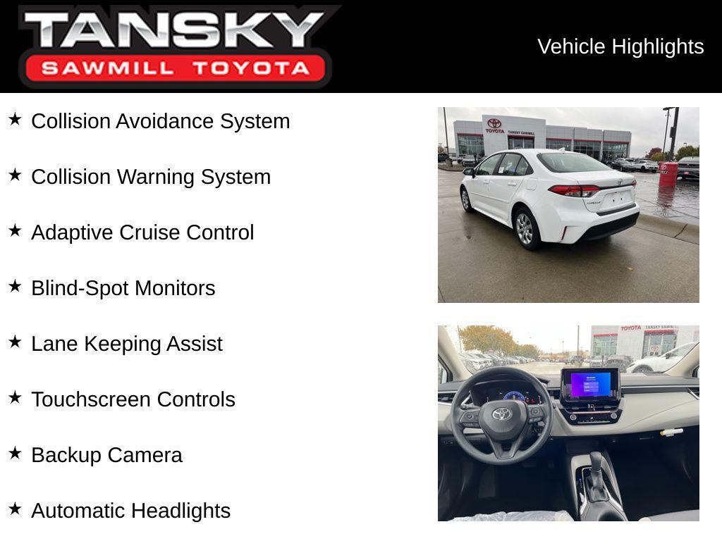 new 2026 Toyota Corolla car, priced at $23,343