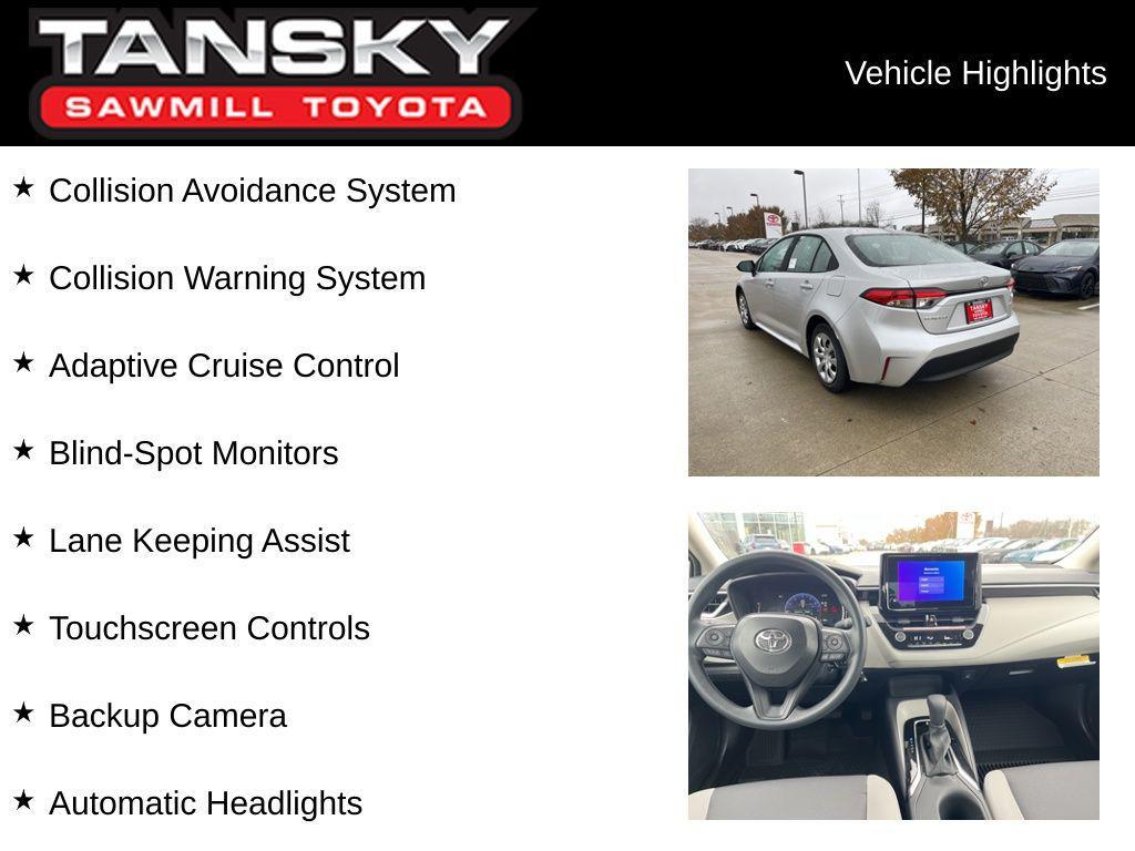 new 2026 Toyota Corolla car, priced at $22,957