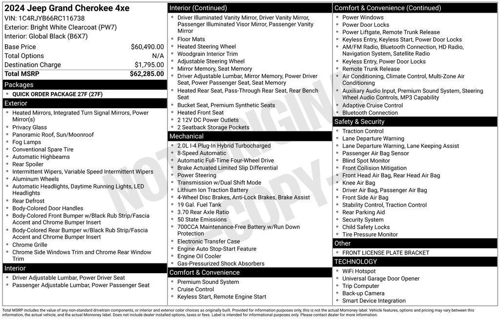 used 2024 Jeep Grand Cherokee 4xe car, priced at $22,587