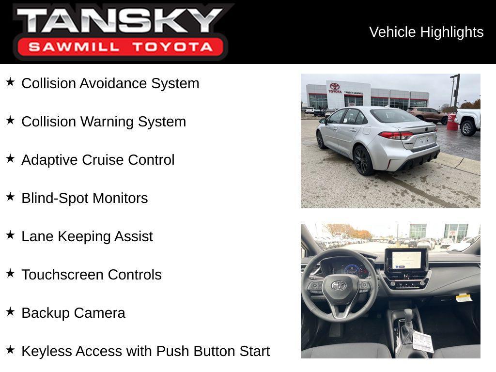 new 2026 Toyota Corolla car, priced at $26,165