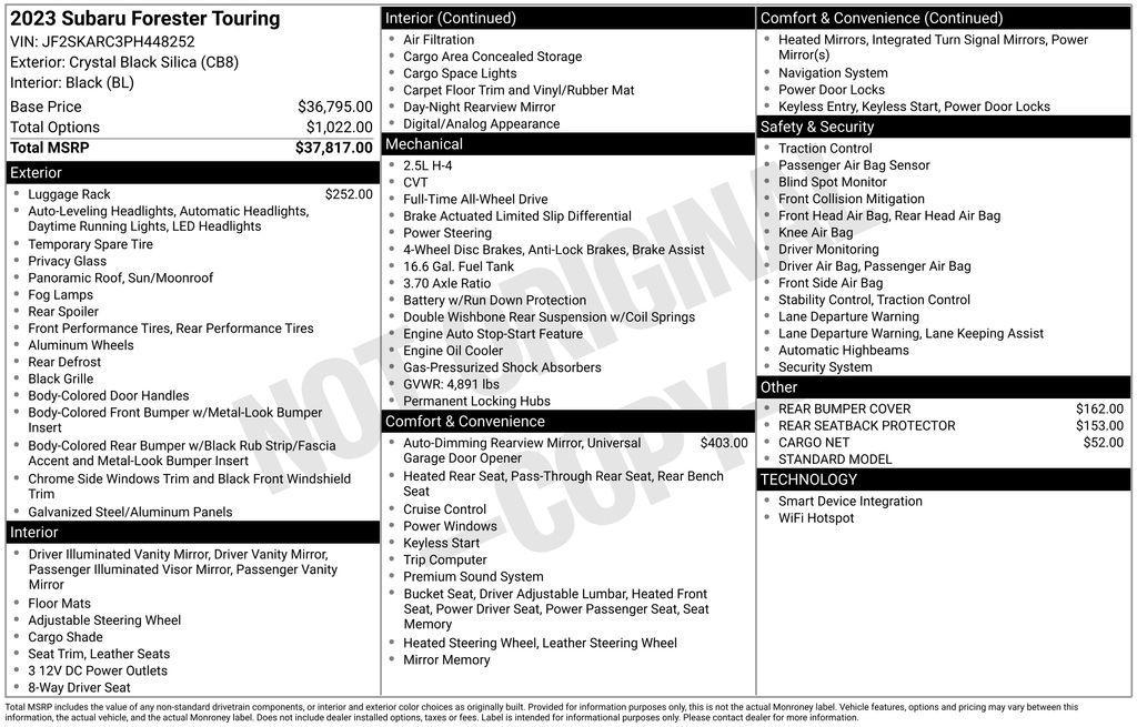 used 2023 Subaru Forester car, priced at $29,535