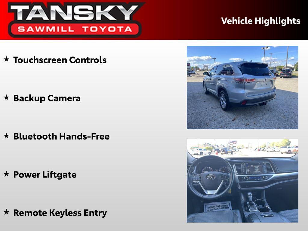 used 2016 Toyota Highlander car, priced at $17,274