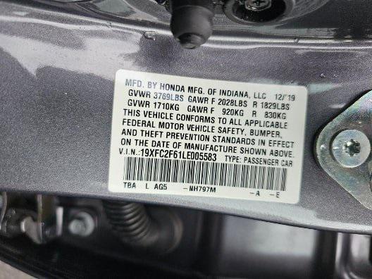 used 2020 Honda Civic car, priced at $19,500