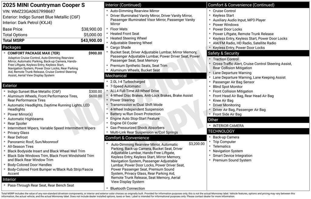 used 2025 MINI Countryman car, priced at $35,594