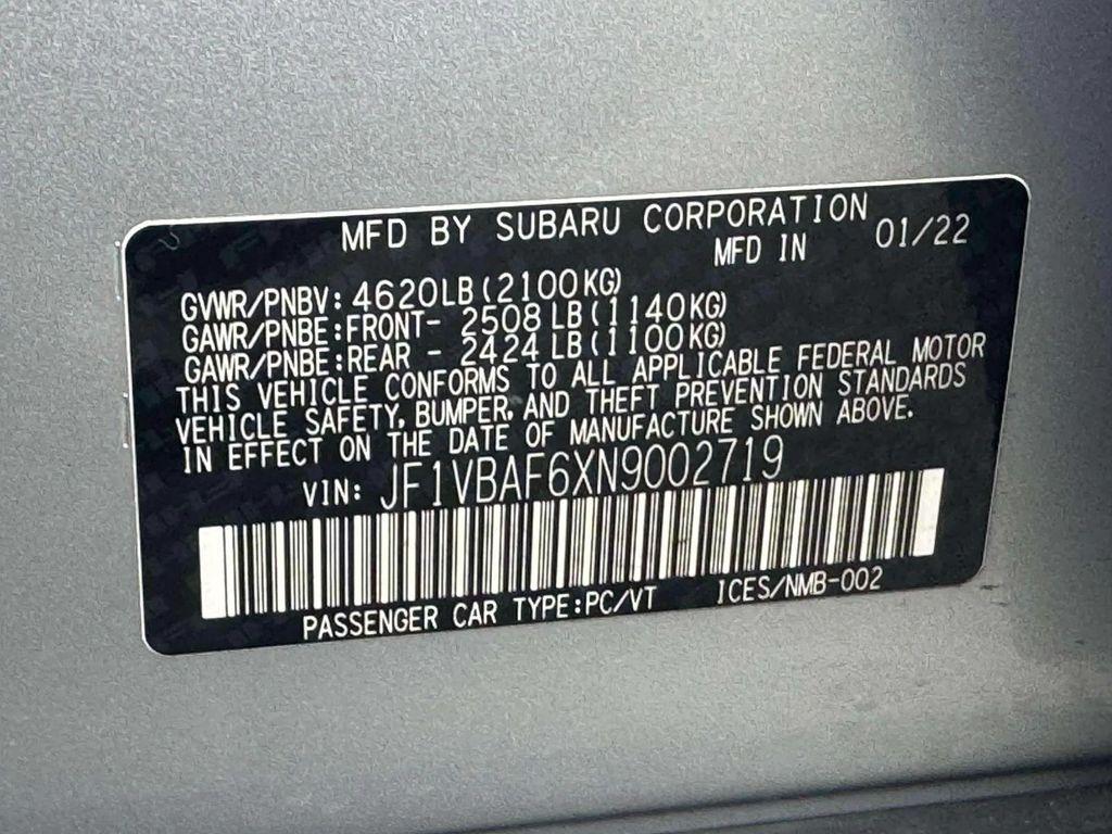 used 2022 Subaru WRX car, priced at $25,595