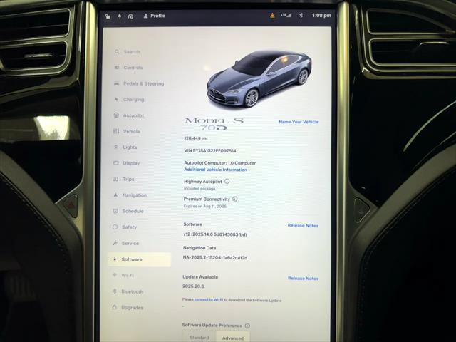 used 2015 Tesla Model S car, priced at $12,000