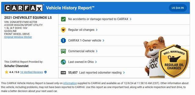 used 2021 Chevrolet Equinox car, priced at $17,250