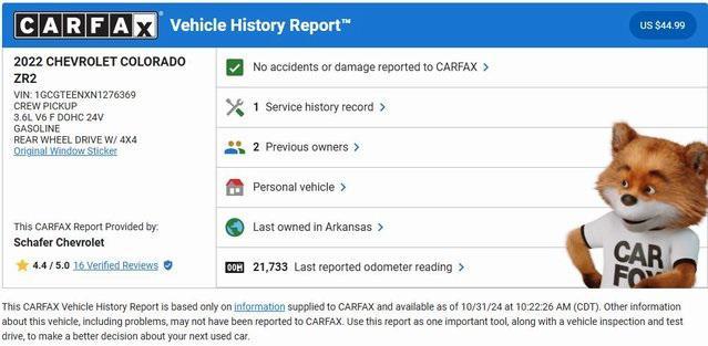 used 2022 Chevrolet Colorado car, priced at $34,500