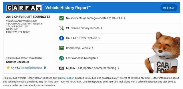 used 2019 Chevrolet Equinox car, priced at $16,200