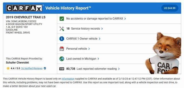 used 2019 Chevrolet Trax car, priced at $10,200