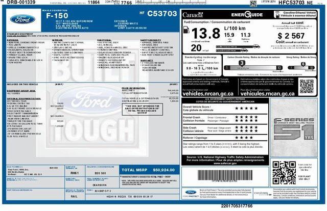 used 2017 Ford F-150 car, priced at $17,500