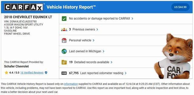 used 2018 Chevrolet Equinox car, priced at $14,000