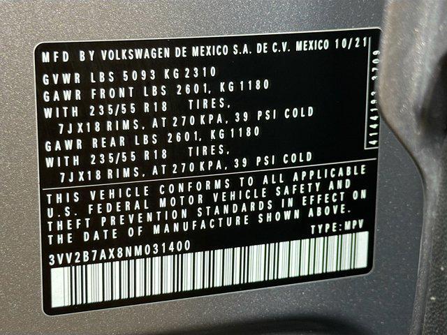 used 2022 Volkswagen Tiguan car, priced at $21,997