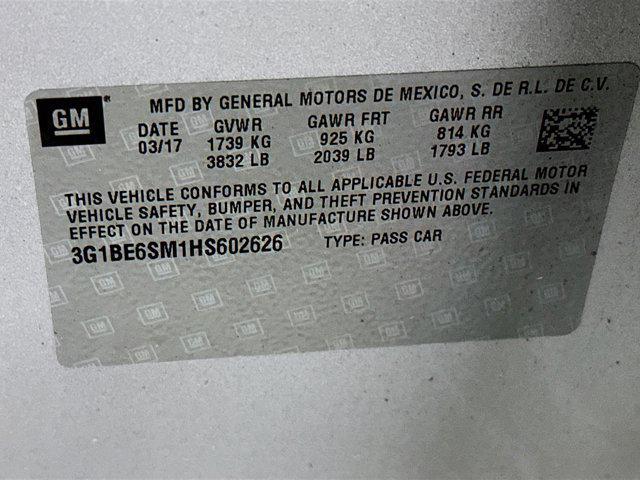 used 2017 Chevrolet Cruze car, priced at $8,996