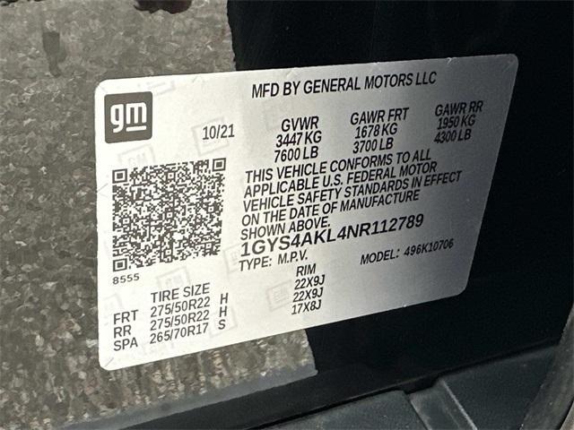 used 2022 Cadillac Escalade car, priced at $56,750