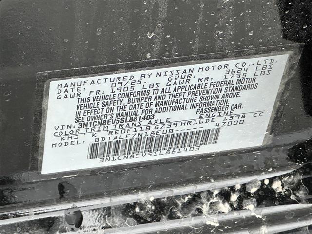 new 2025 Nissan Versa car, priced at $19,542