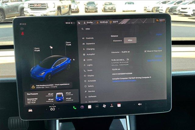 used 2019 Tesla Model 3 car, priced at $22,105
