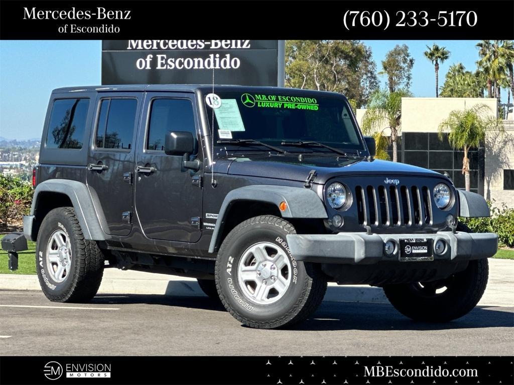 used 2018 Jeep Wrangler JK Unlimited car, priced at $22,249