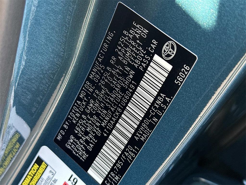 new 2026 Toyota Camry car, priced at $30,653