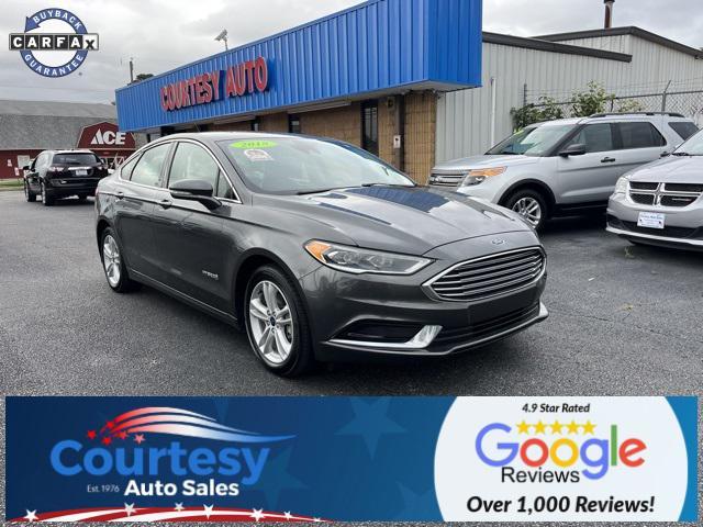 used 2018 Ford Fusion Hybrid car, priced at $14,589