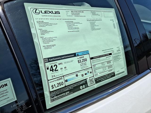 new 2025 Lexus UX 300h car, priced at $42,555