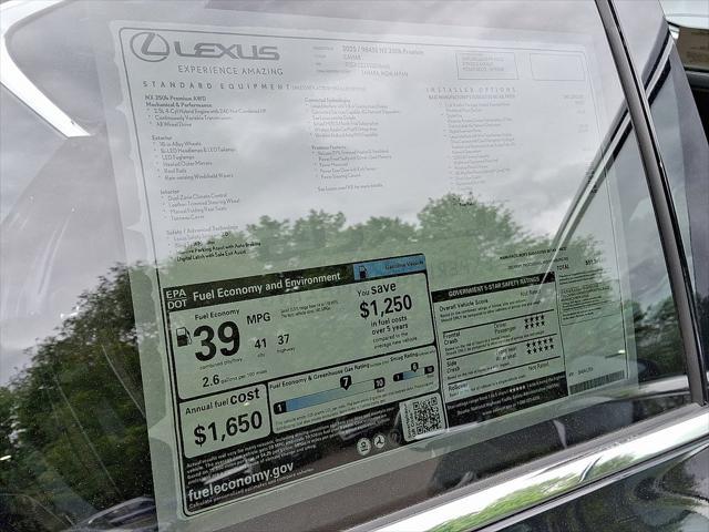 new 2025 Lexus NX 350h car, priced at $52,345