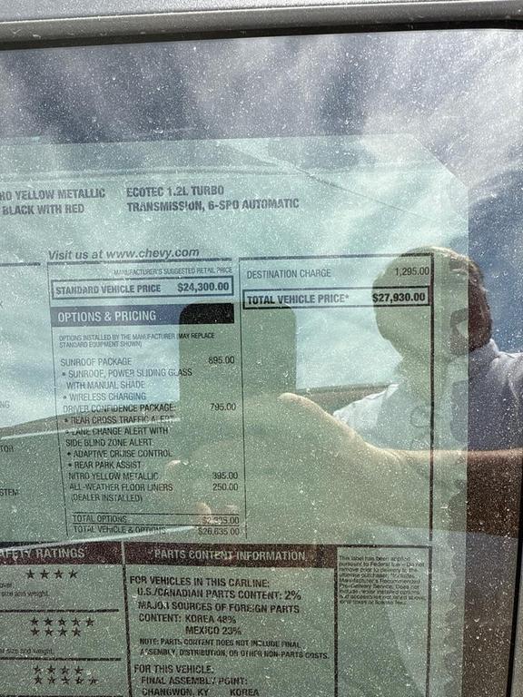 used 2025 Chevrolet Trax car, priced at $24,350